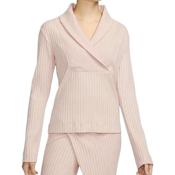 Nike Yoga Sweater Womens Sm Shawl Collar Balletcore Loungewear Cozycore Casual - Picture 1 of 12